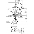 GROHE ZEDRA ΜΠΑΤΑΡΙΑ ΚΟΥΖΙΝΑΣ ΧΡΩΜΕ ΜΕ ΑΠΟΣΠΩΜΕΝΟ ΝΤΟΥΖ