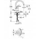 GROHE EUROSMART ΜΠΑΤΑΡΙΑ ΚΟΥΖΙΝΑΣ ΨΗΛΗ ΧΡΩΜΕ 33202002