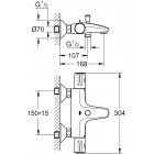 GROHE Grohtherm ΜΠΑΤΑΡΙΑ ΘΕΡΜΟΣΤΑΤΙΚΗ ΛΟΥΤΡΟΥ 34567000