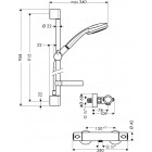 GROHE Hansgrohe Ecostat Combi Croma 100 Στήλη Ντουζ με Μπαταρία 95.8cm